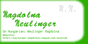 magdolna neulinger business card